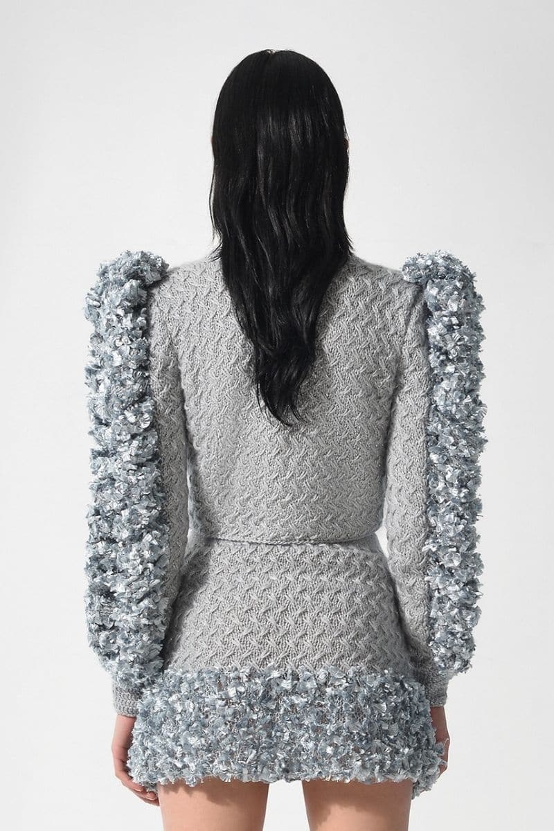 AQUA HAND KNITTED CARDIGAN - Image 3