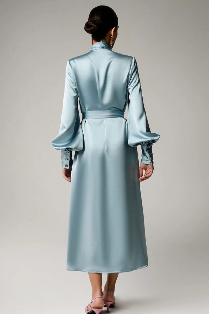 AQUA LONG SLEEVE MIDI DRESS - Image 4