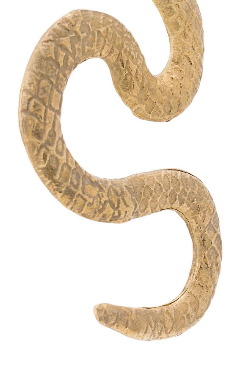 BIG SNAKE GOLD-PLATED EARRINGS - Image 3