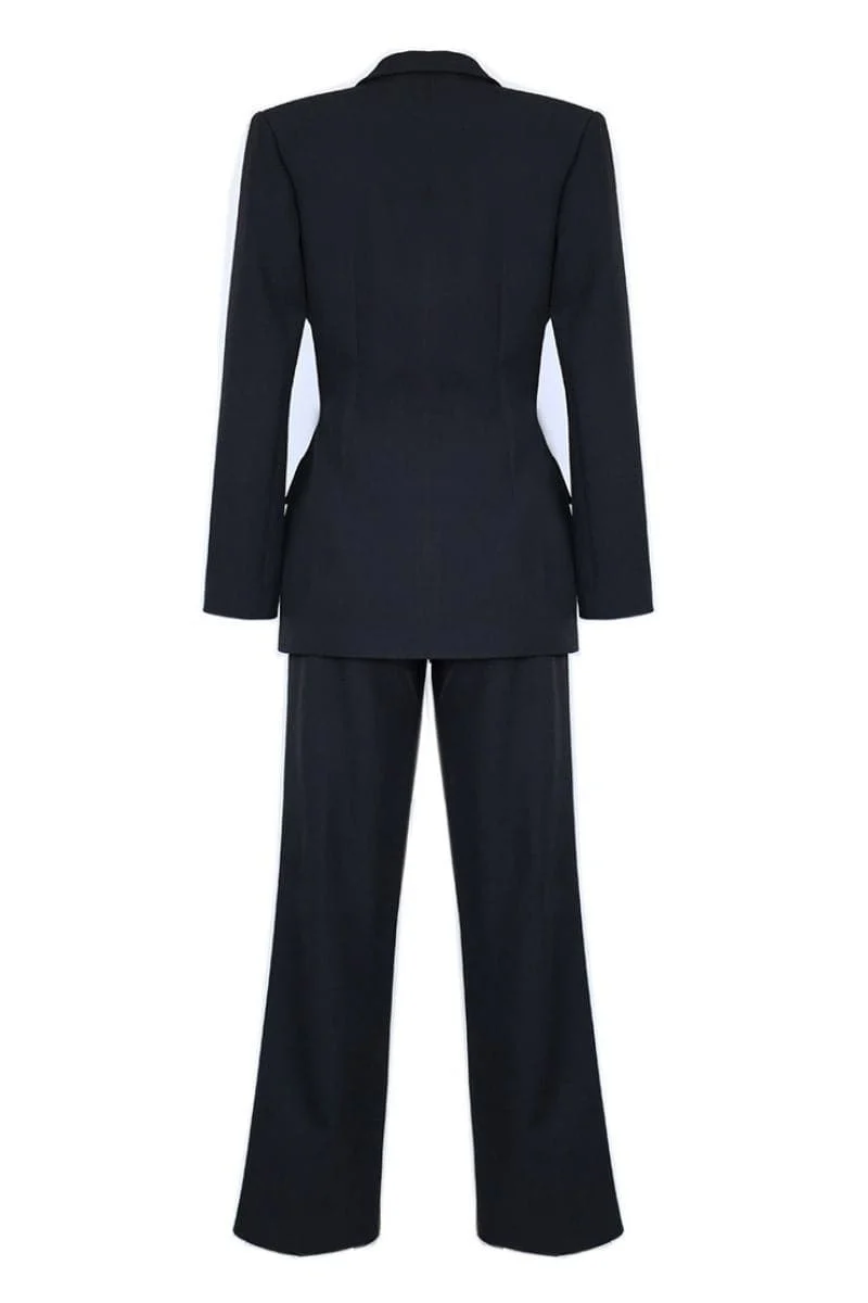 BLACK HOURGLASS SUIT SET - Image 4