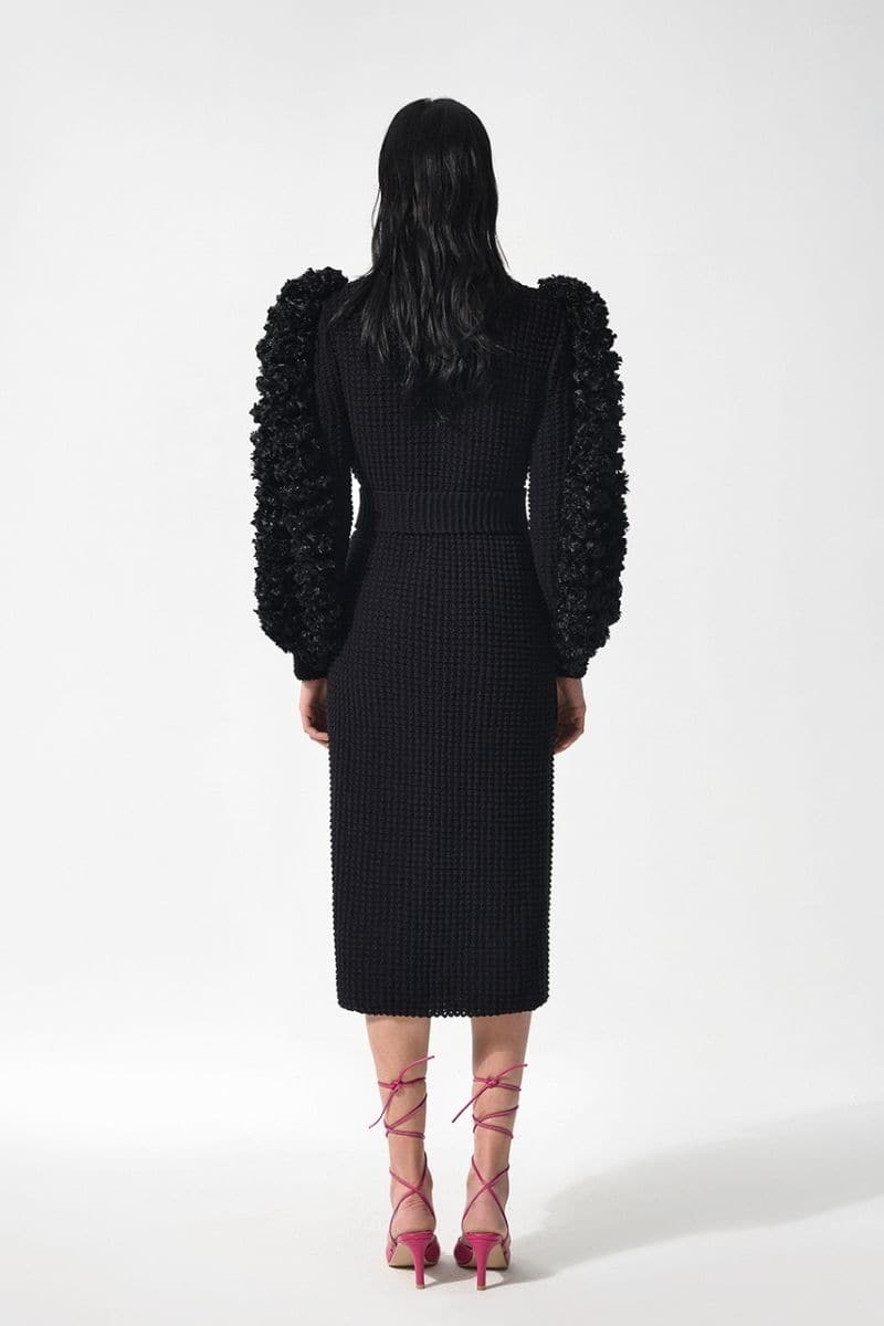 BLACK LIYA STATEMENT SLEEVES CARDIGAN - Image 4