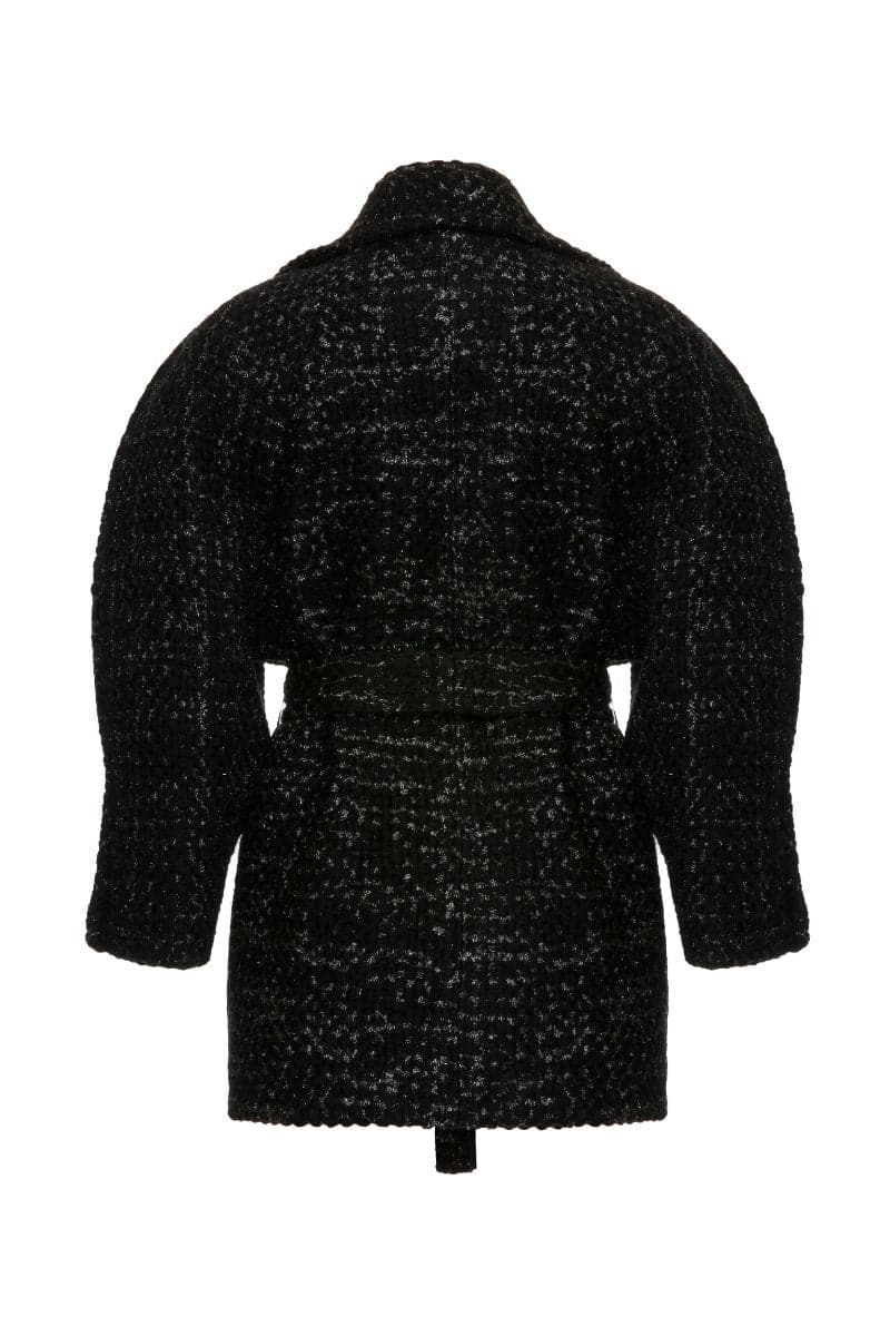 BLACK TWEED WOOL-BLEND JACKET - Image 3