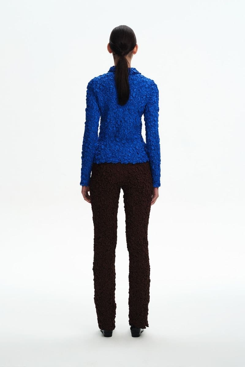 BLUE SMOCKED SHIRT - Image 6