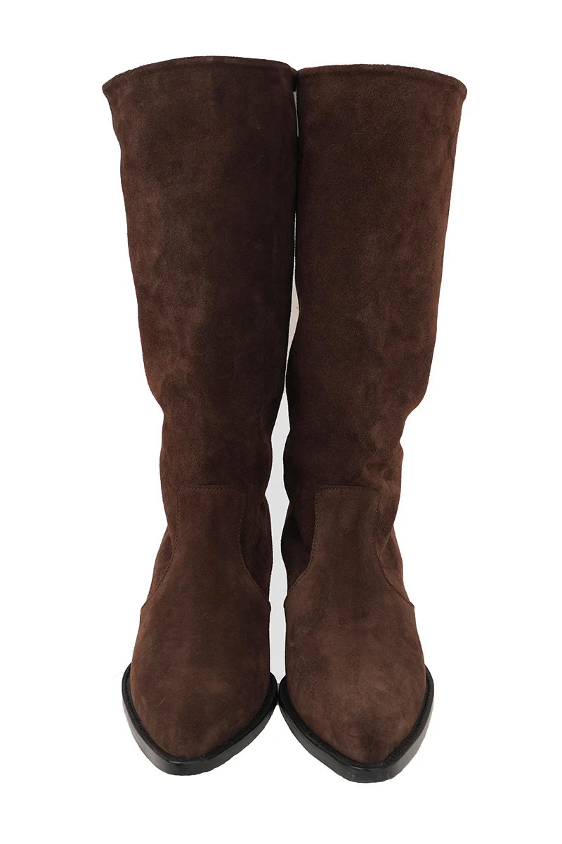 BRUNY SUEDE BOOTS IN CHOCOLATE - Image 3