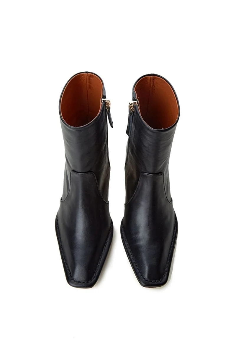 CALAIS BLACK ANKLE BOOTS - Image 5