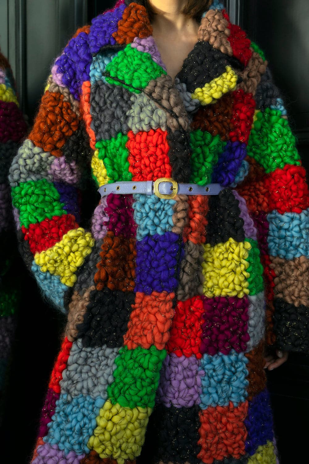 CHECKED OVERSIZED WOOL COAT - Image 3