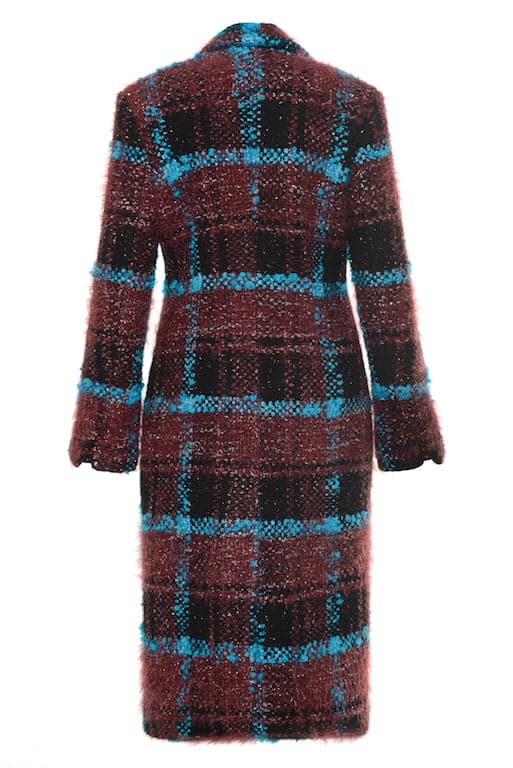 CHECKED WOOL AND MOHAIR-BLEND COAT - Image 3