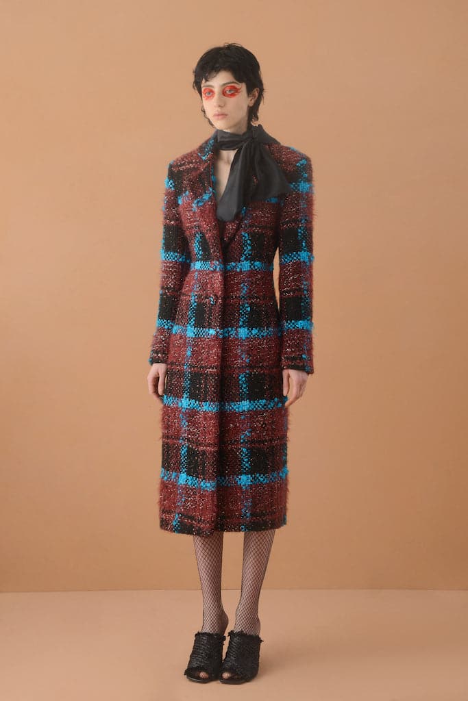 CHECKED WOOL AND MOHAIR-BLEND COAT - Image 4