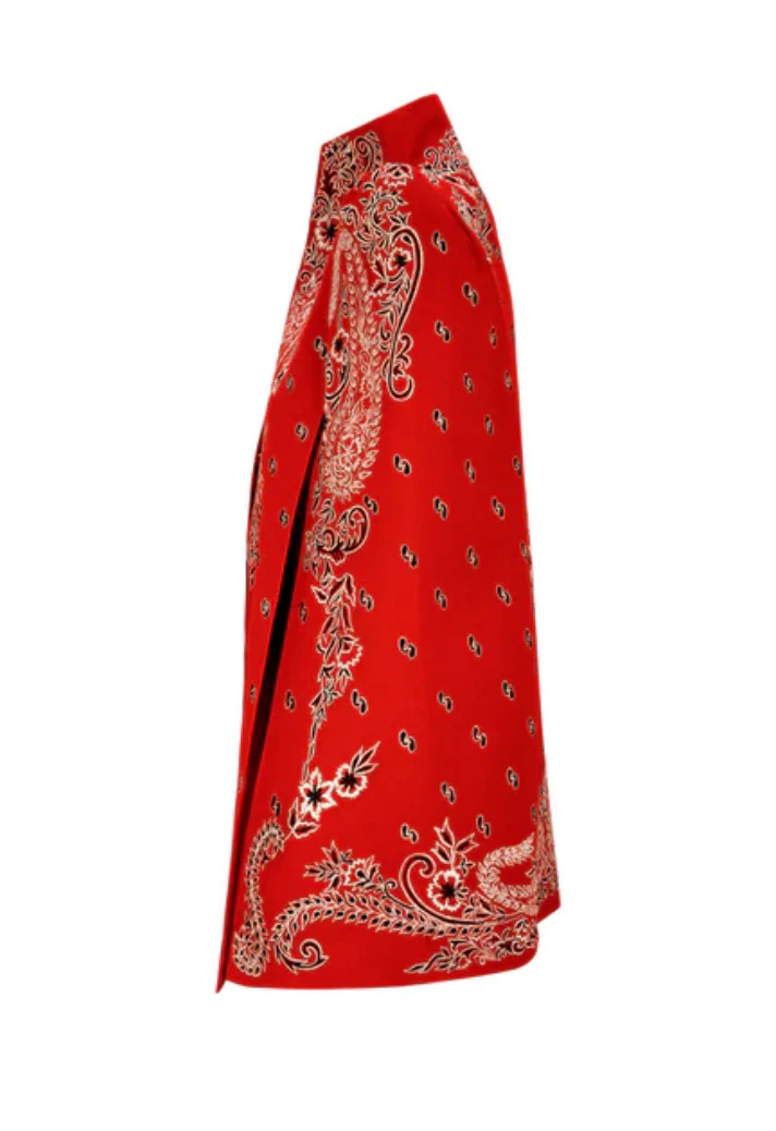 CHERRY PAISLEY-EMBROIDERED CAPE - Image 3