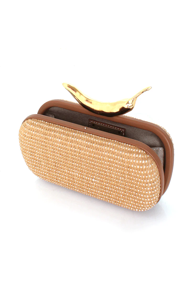 CULT MIA X SARAH'S BAG CHILLI RATTAN STRAW BOX - Image 3