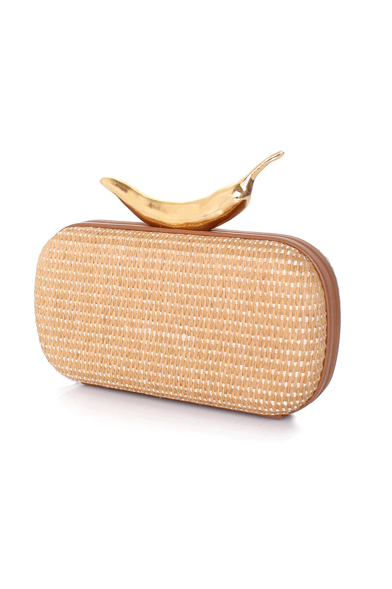 CULT MIA X SARAH'S BAG CHILLI RATTAN STRAW BOX - Image 5