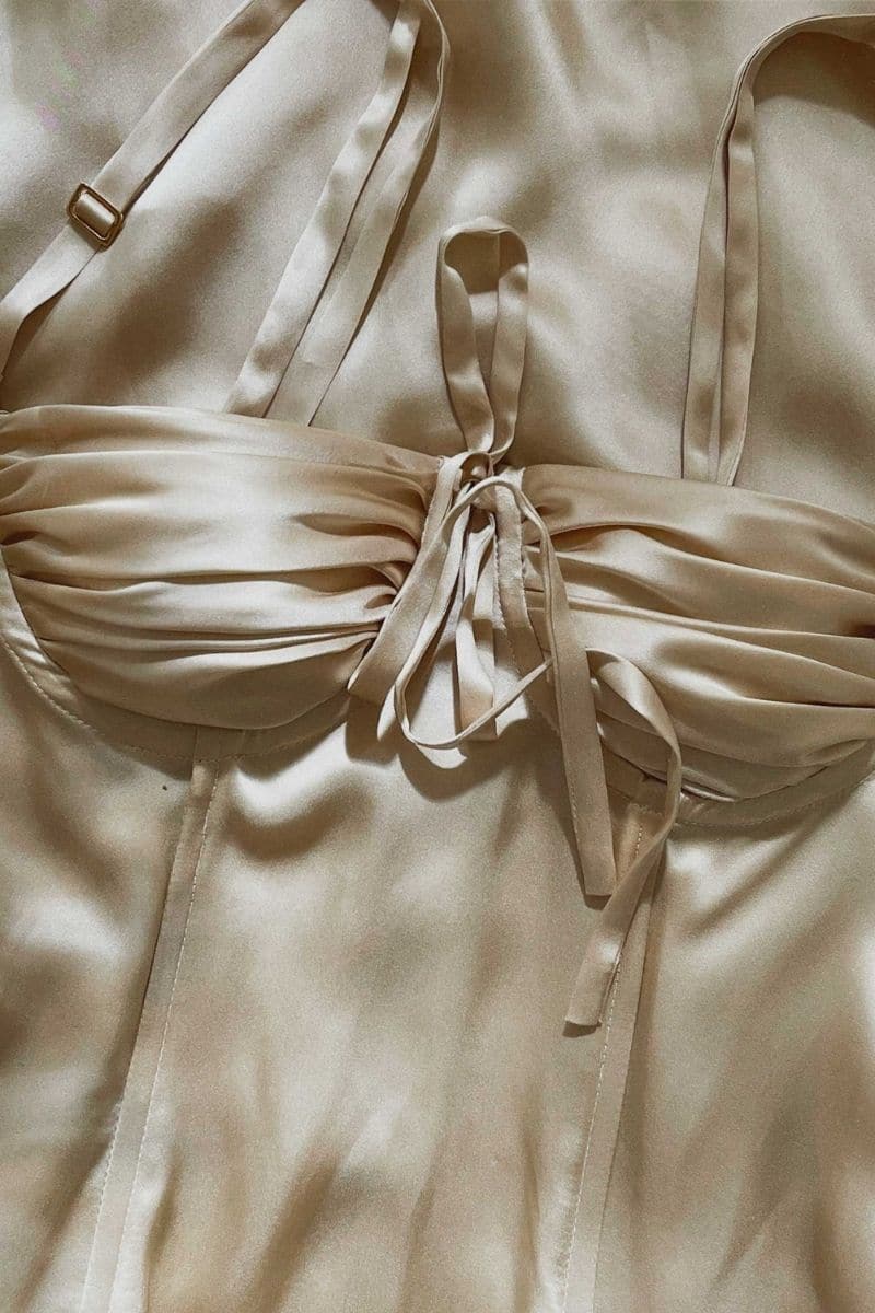 CHINCHILLA SILK AMIRA BUSTIER TOP - Image 5