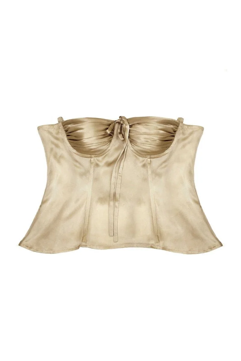 CHINCHILLA SILK AMIRA BUSTIER TOP - Image 8