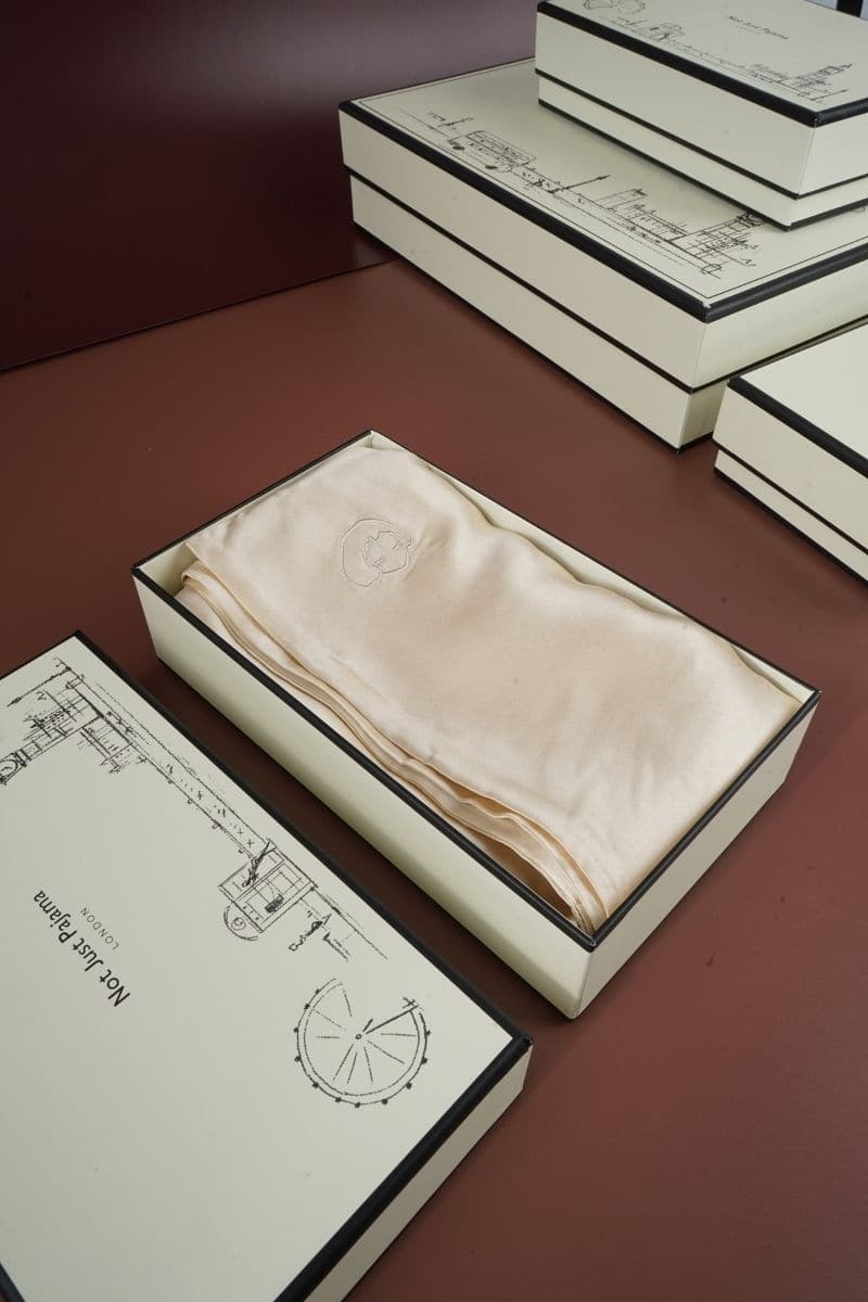 CLASSIC QUEEN-SIZE SILK PILLOWCASE - CHAMPAGNE - Image 3