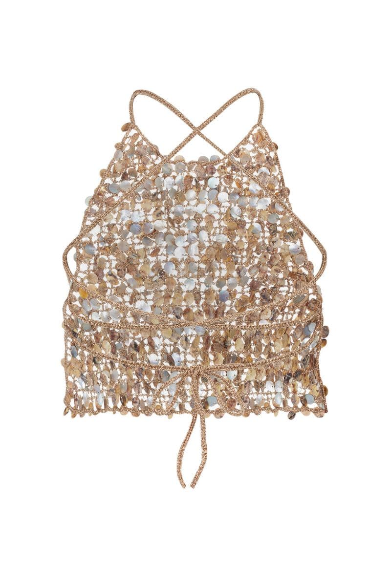 CROCHET MOTHER OF PEARL TOP - Image 4