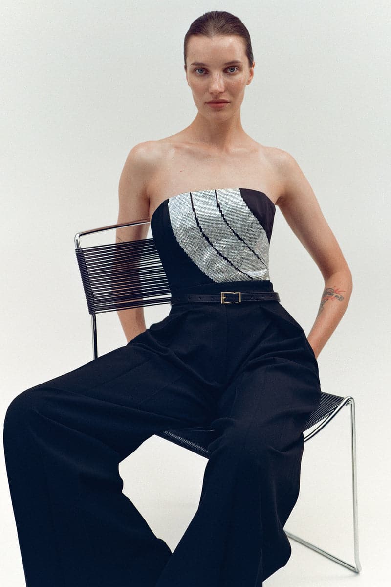 CRYSTAL EMBELLISHED FITTED CORSET - Image 5