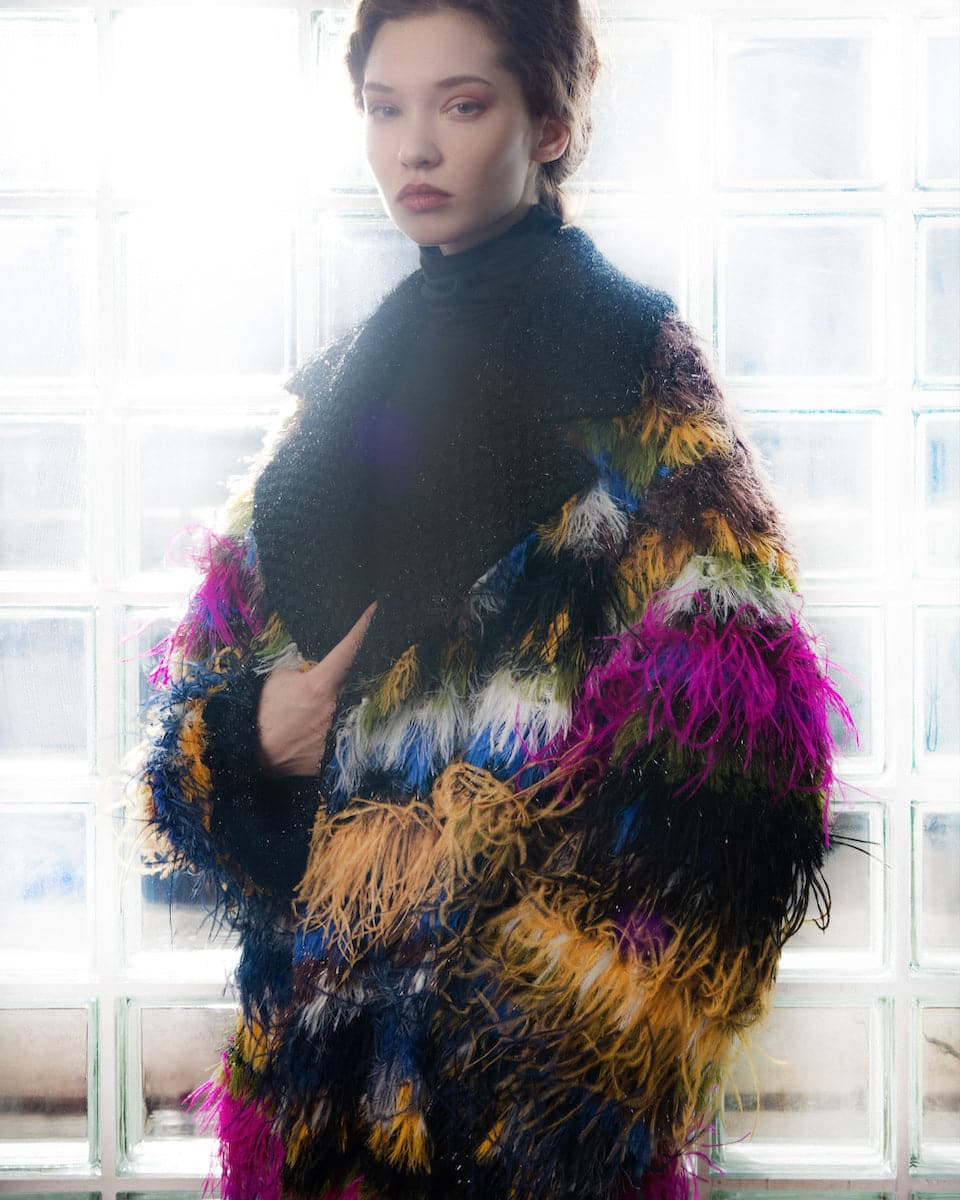 FRINGED MOHAIR COAT - Image 4