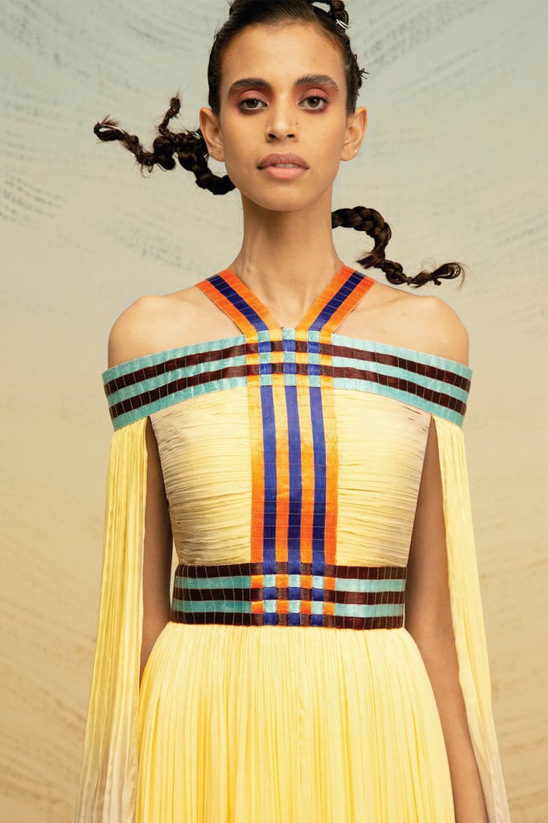 GATHERED CHIFFON OFF-SHOULDER MAXI DRESS - Image 4