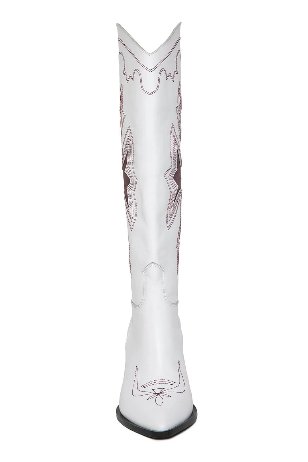 GIGI EMBROIDERED LEATHER KNEE BOOTS - Image 3