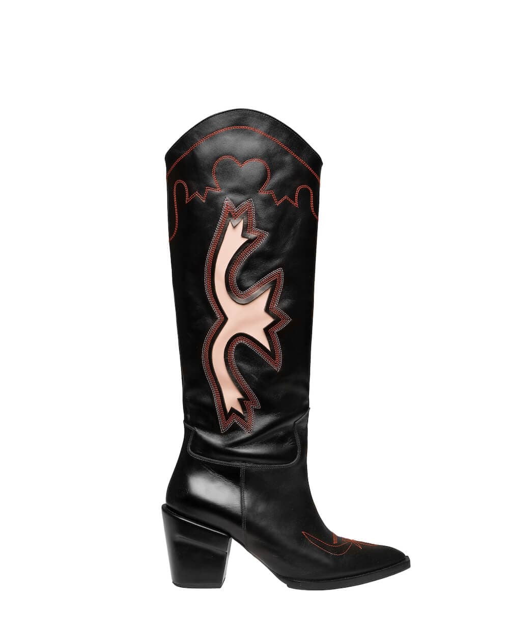 GIGI EMBROIDERED LEATHER KNEE BOOTS - Image 5