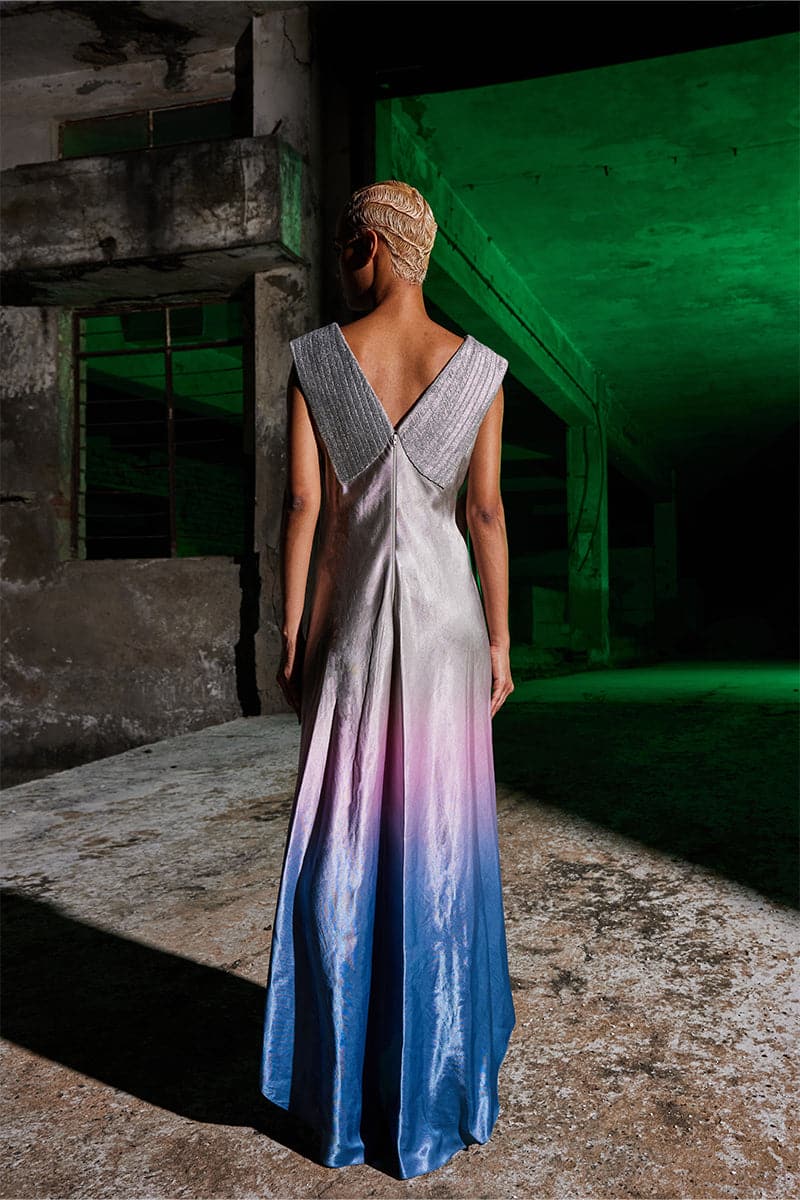 GRADIENT ANGULAR MAXI DRESS - Image 4