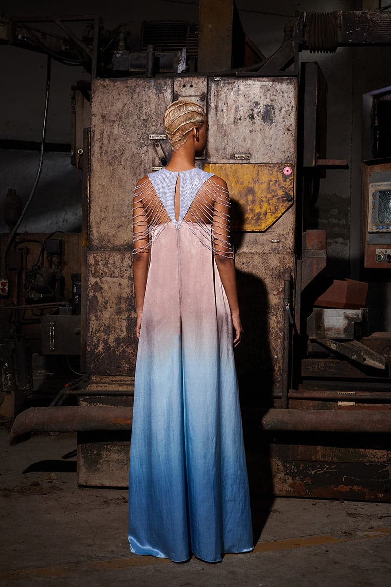 GRADIENT SEQUIN TASSEL KAFTAN MAXI DRESS - Image 3