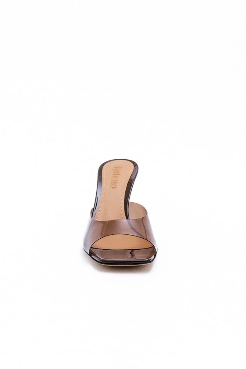 GRETA MULE IN CHOCOLATE BROWN TRANSPARENT - Image 3