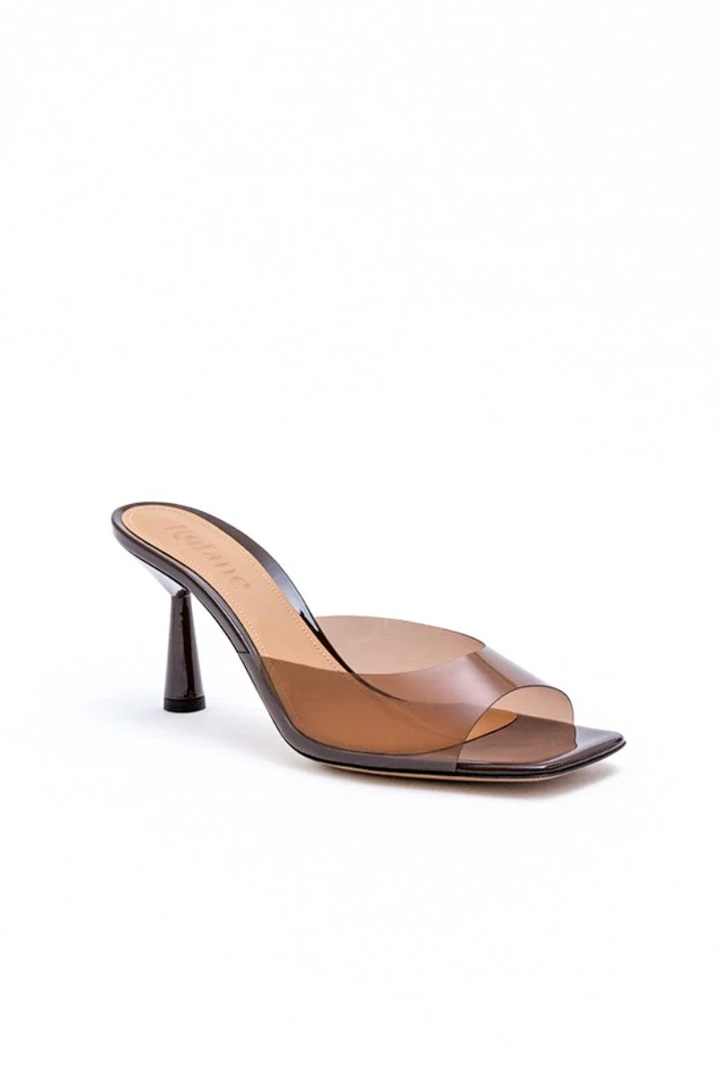 GRETA MULE IN CHOCOLATE BROWN TRANSPARENT - Image 6
