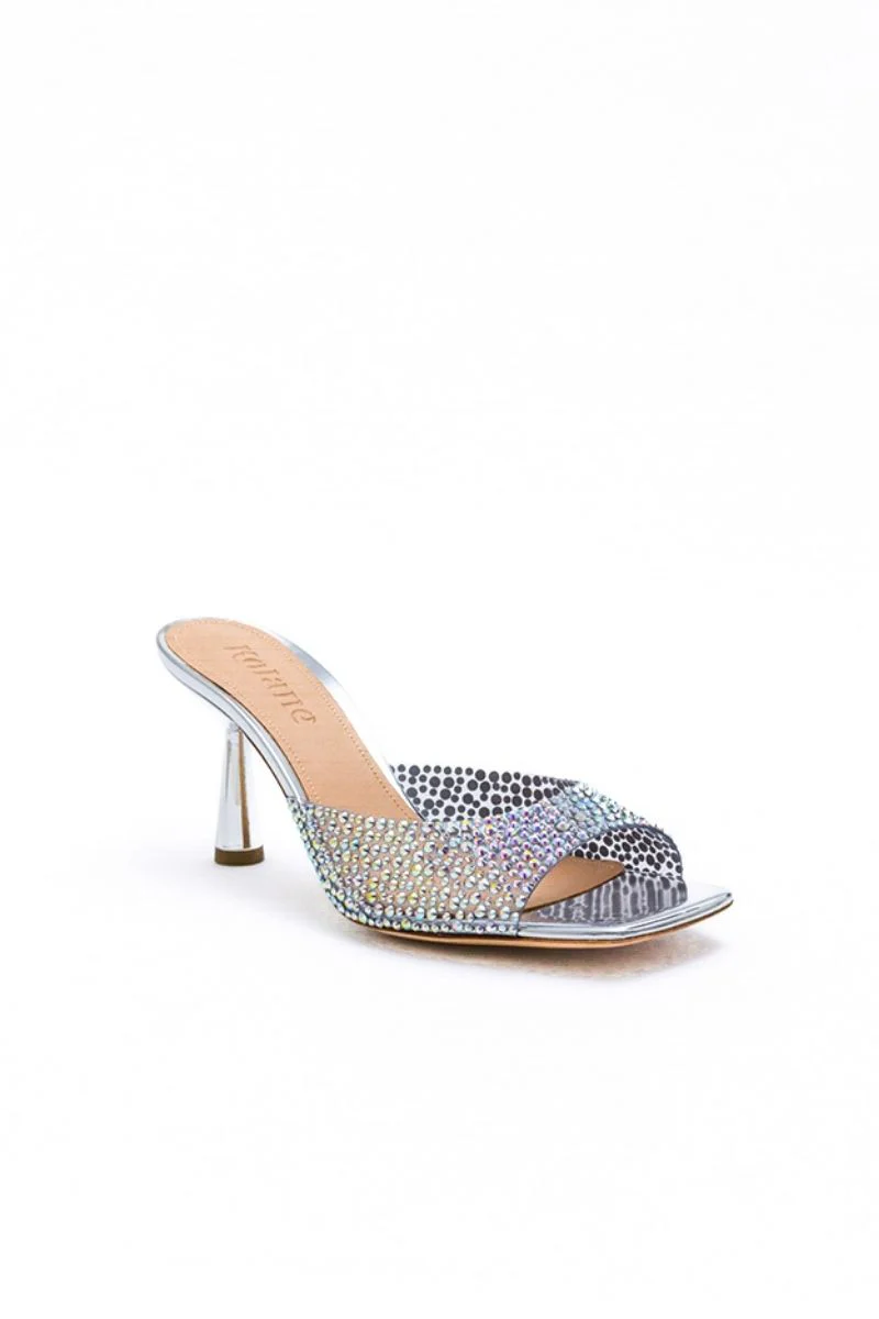 GRETA MULE IN SILVER CRYSTAL TRANSPARENT - Image 7