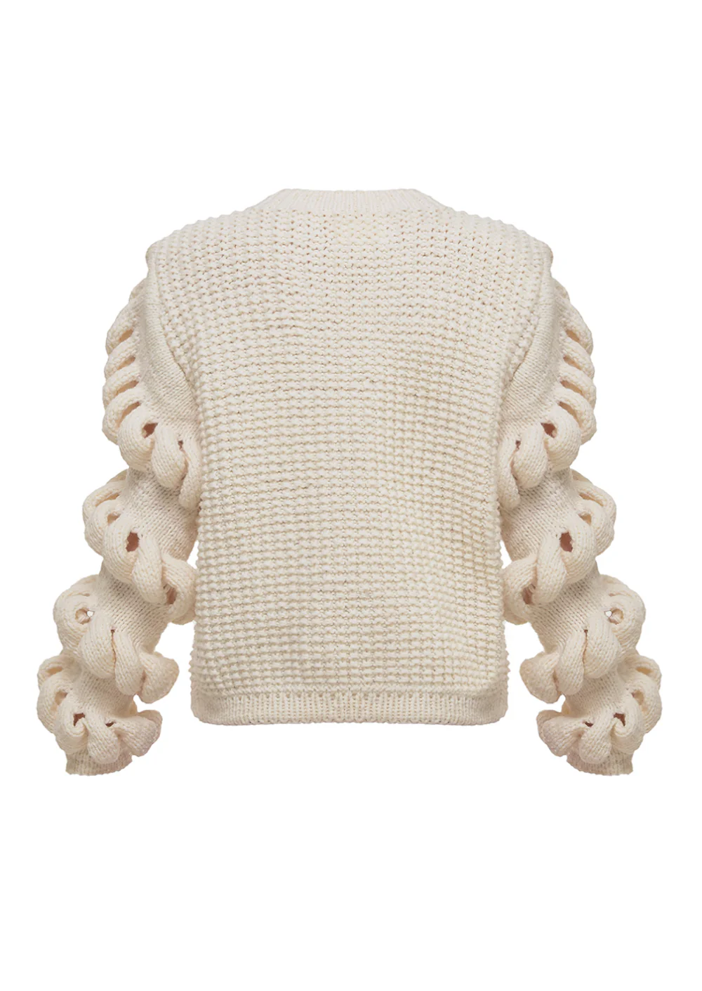 HAND-KNITTED WOOL-BLEND SWEATER - Image 3