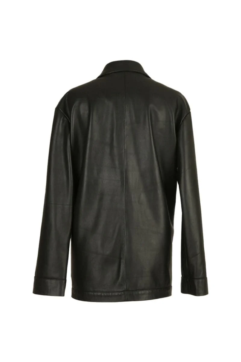 KARRI BLACK LEATHER JACKET - Image 3