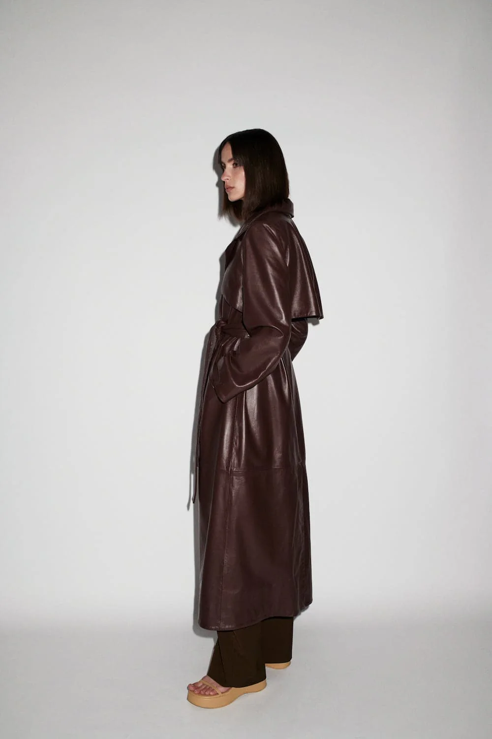 LEONORA LEATHER TRENCH COAT - Image 3