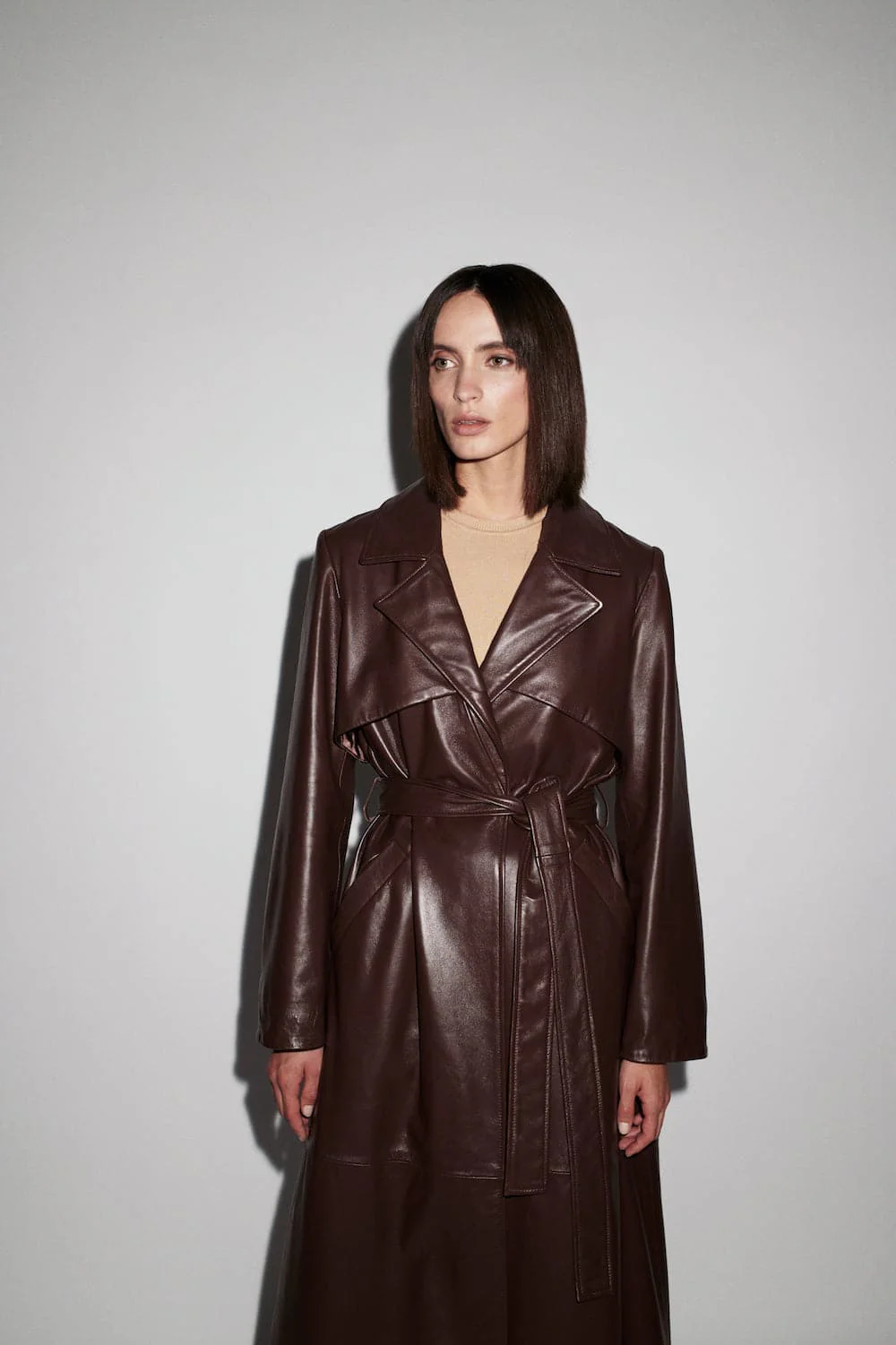 LEONORA LEATHER TRENCH COAT - Image 5
