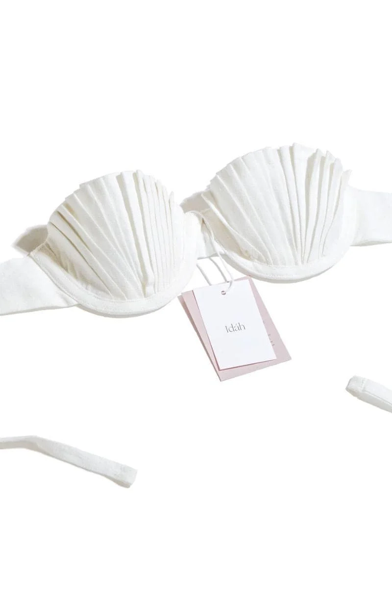 LINEN IVORY WHITE SHELL BRA TOP - Image 6