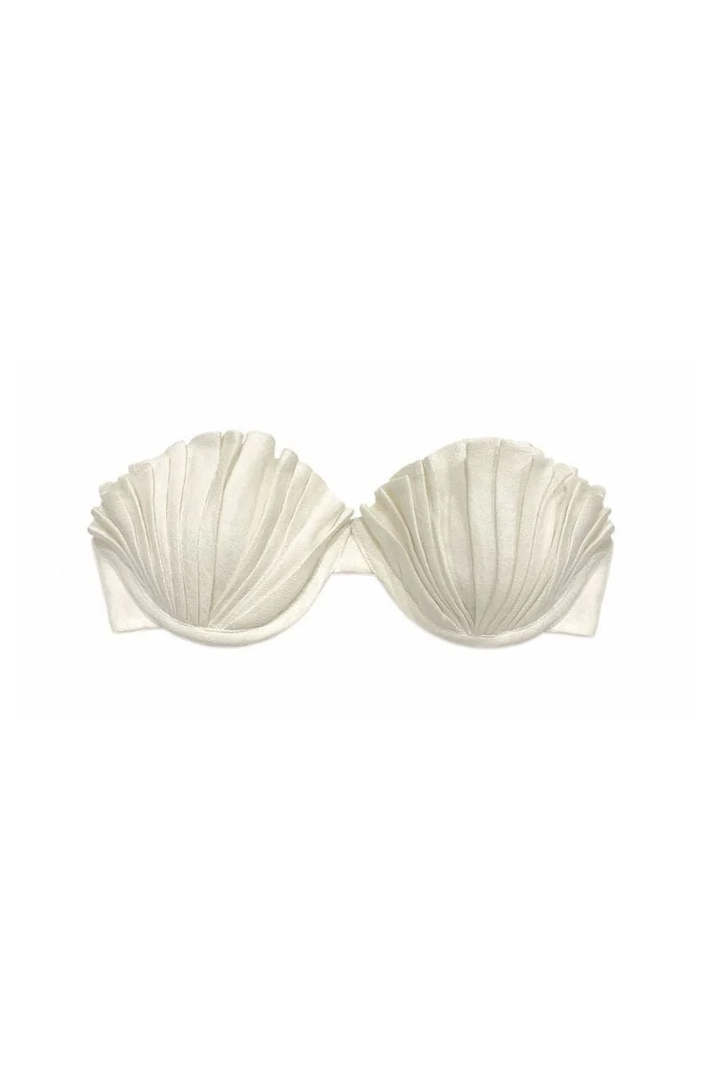 LINEN IVORY WHITE SHELL BRA TOP - Image 9