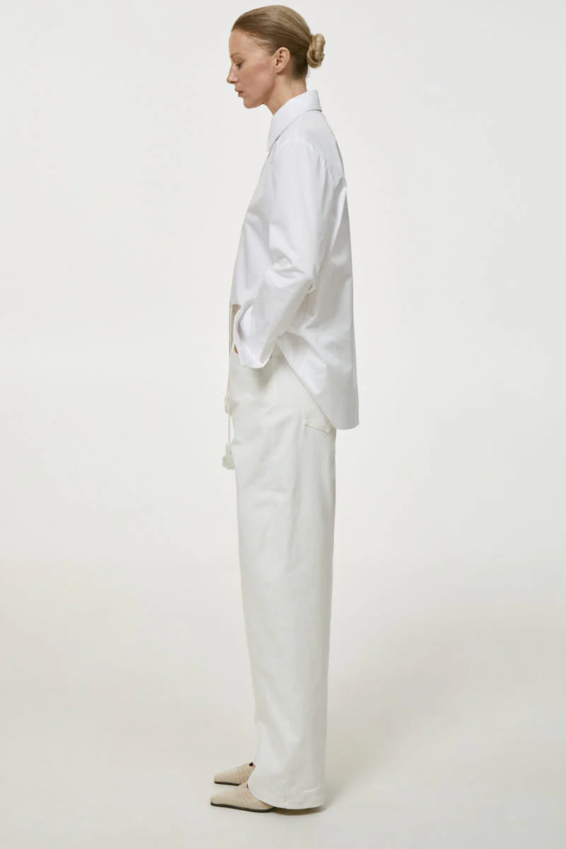 MILK COLORED RELAXED FIT JEANS - Image 3