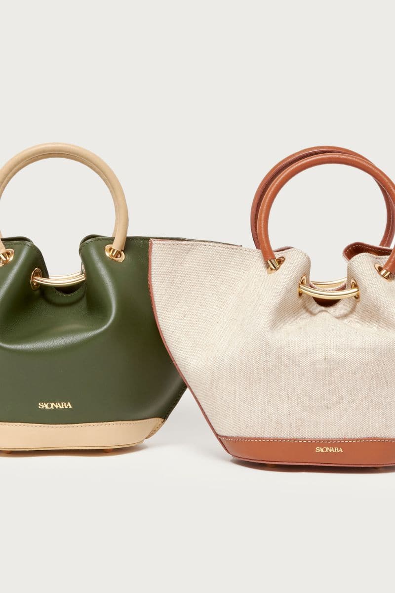 MINI GREEN ARMY & CREAM CAPAZO BAG - Image 8