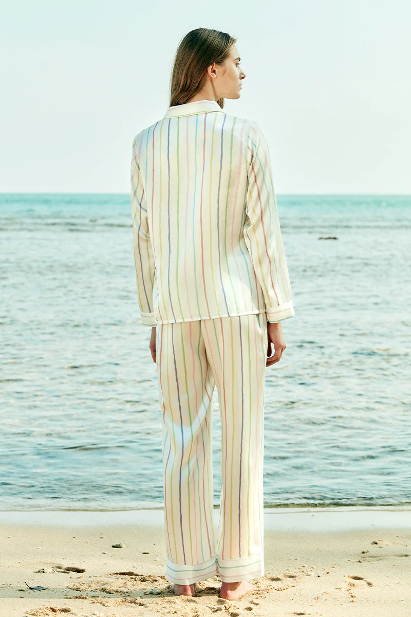 OCEAN STRIPE WOMEN'S LOUNGE SET - Image 4