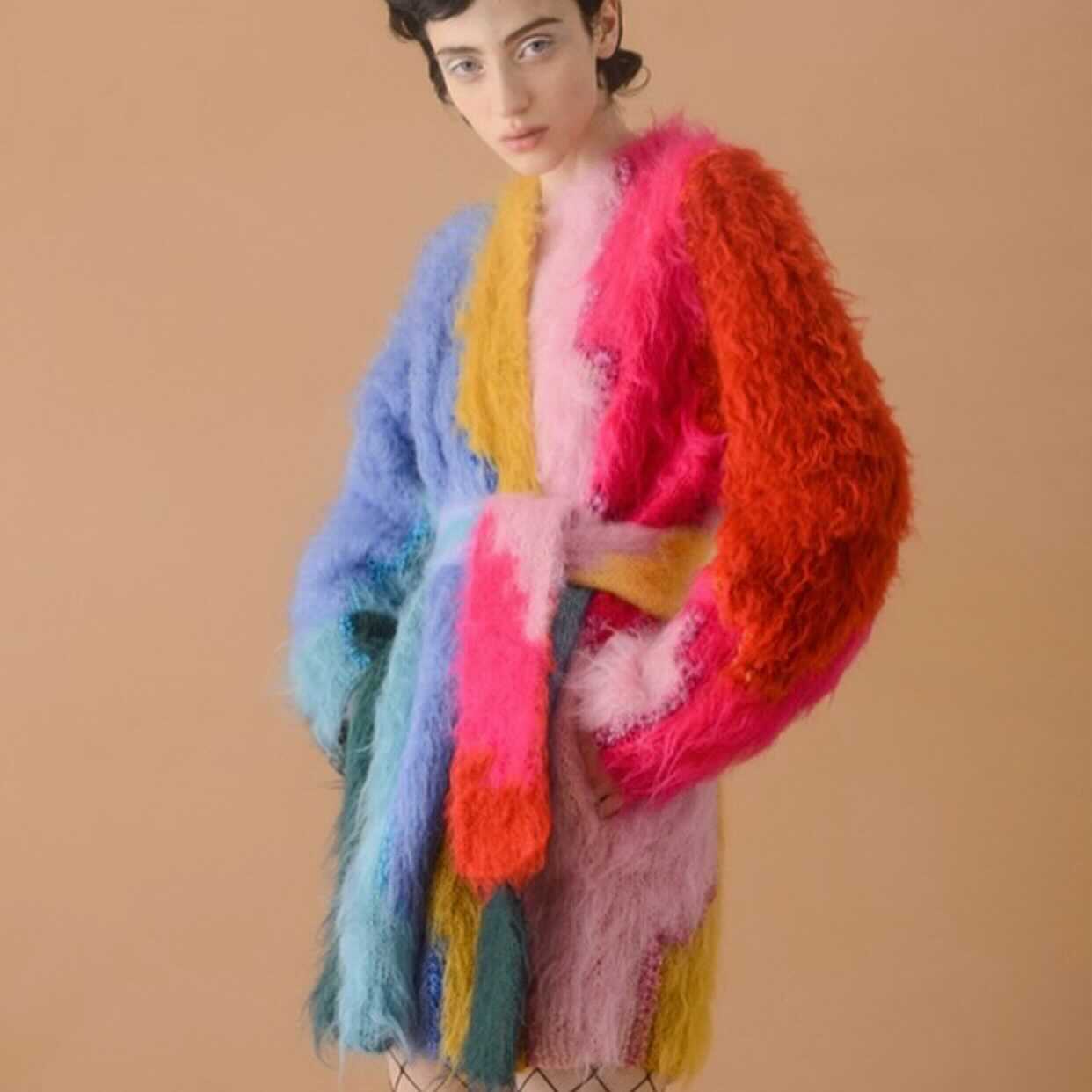 OVERSIZED BELTED MOHAIR CARDIGAN - Image 3