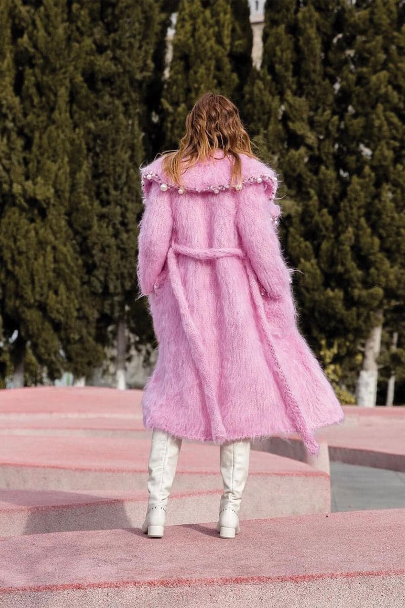 PEARL EMBROIDERED MOHAIR COAT - Image 5