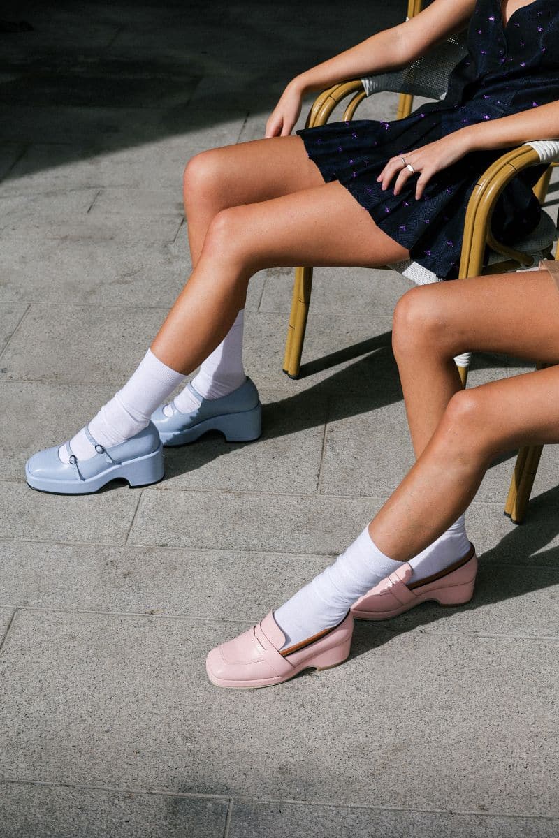 PENNY PINK LEATHER LOAFERS - Image 5