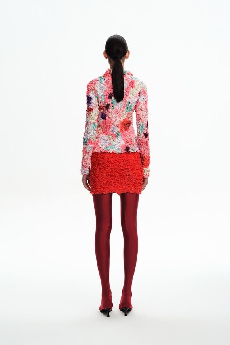 PINK FLORAL SMOCKED SHIRT - Image 3