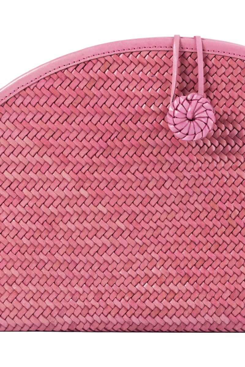 PINK LA BARCA LEATHER CLUTCH - Image 3