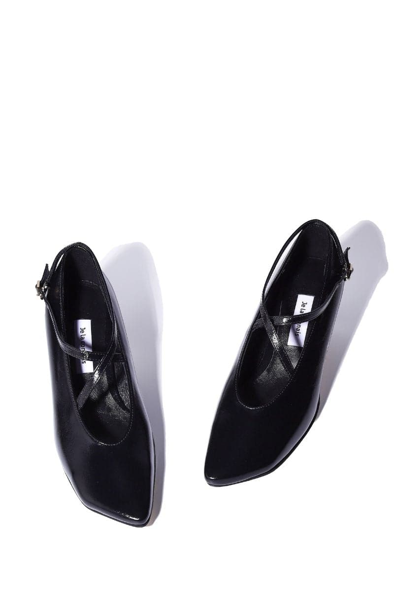 PISA BLACK X-STRAP HEELS - Image 5