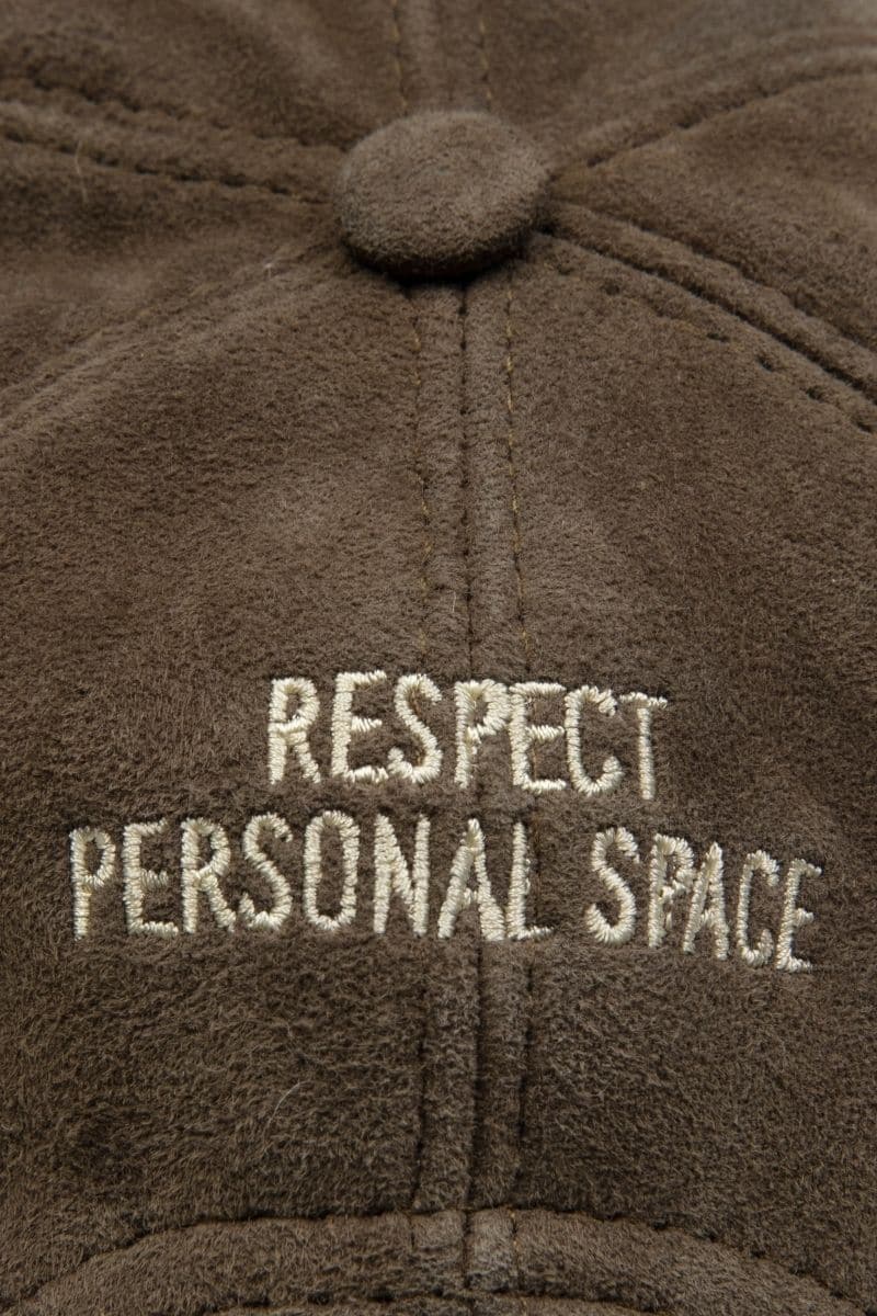RESPECT PERSONAL SPACE BROWN UPCYCLED HAT - Image 3