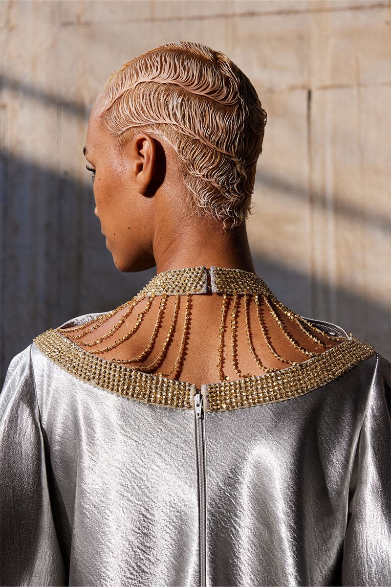 SEQUIN EMBROIDERED BIAS MAXI DRESS - Image 7