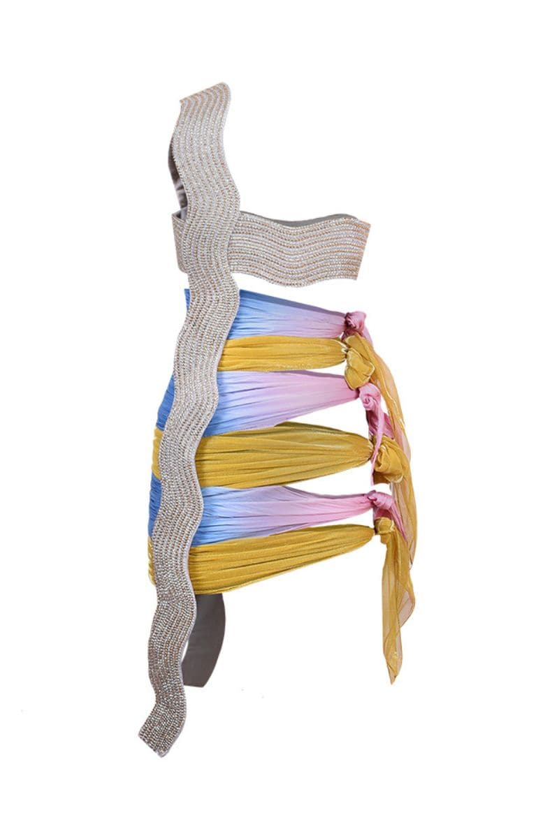 SEQUIN TIE-UP MINI DRESS - Image 4