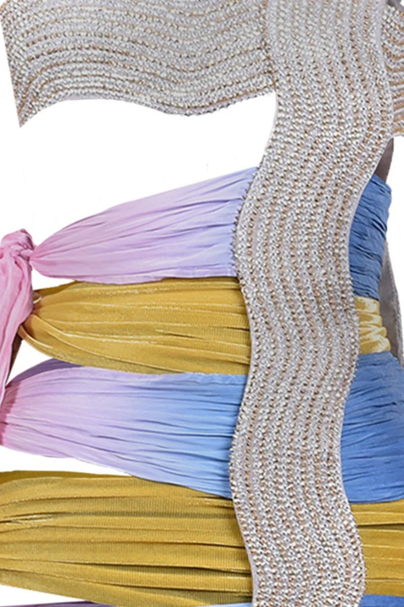 SEQUIN TIE-UP MINI DRESS - Image 7