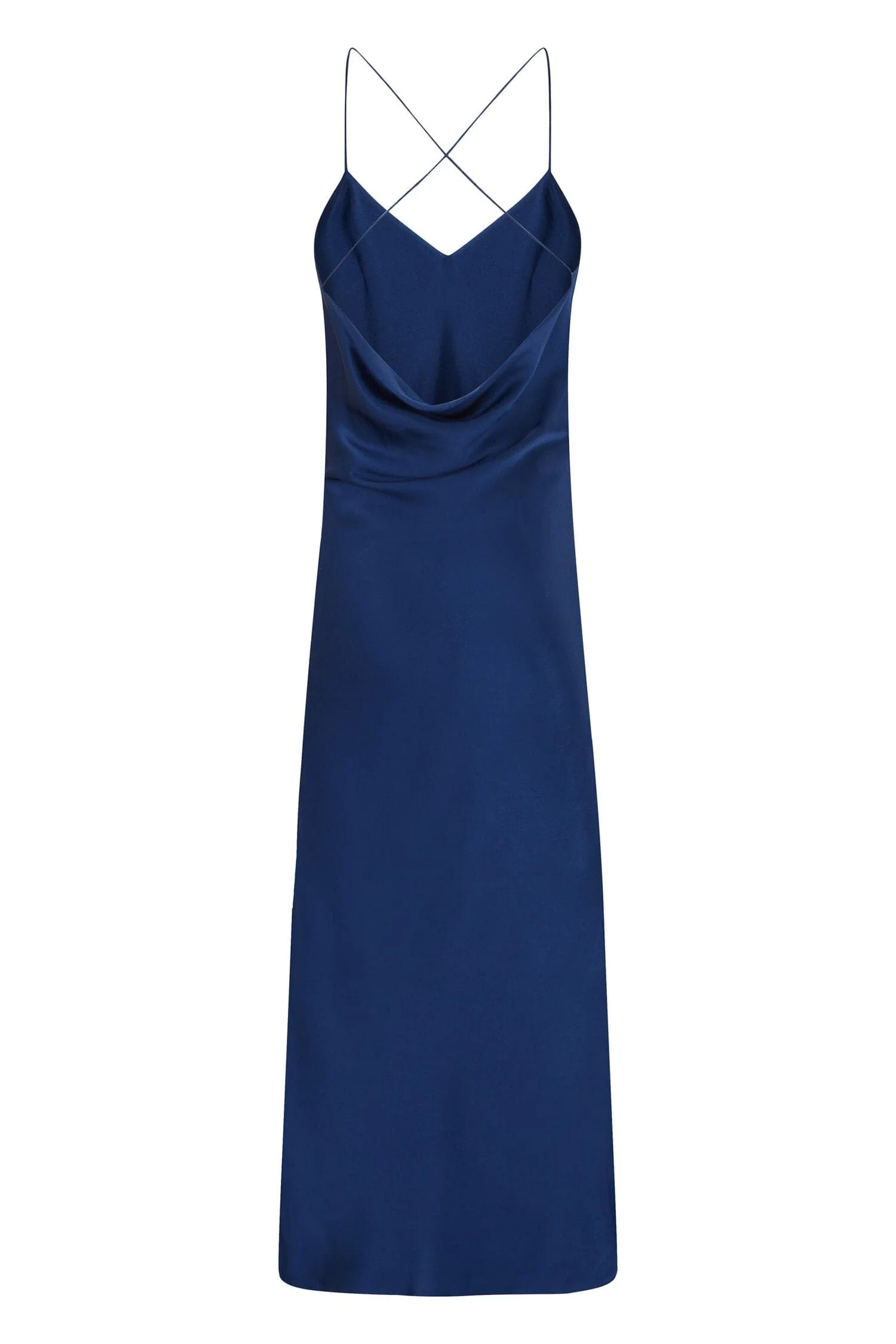 SILK MIDI SLIP DRESS - Image 3