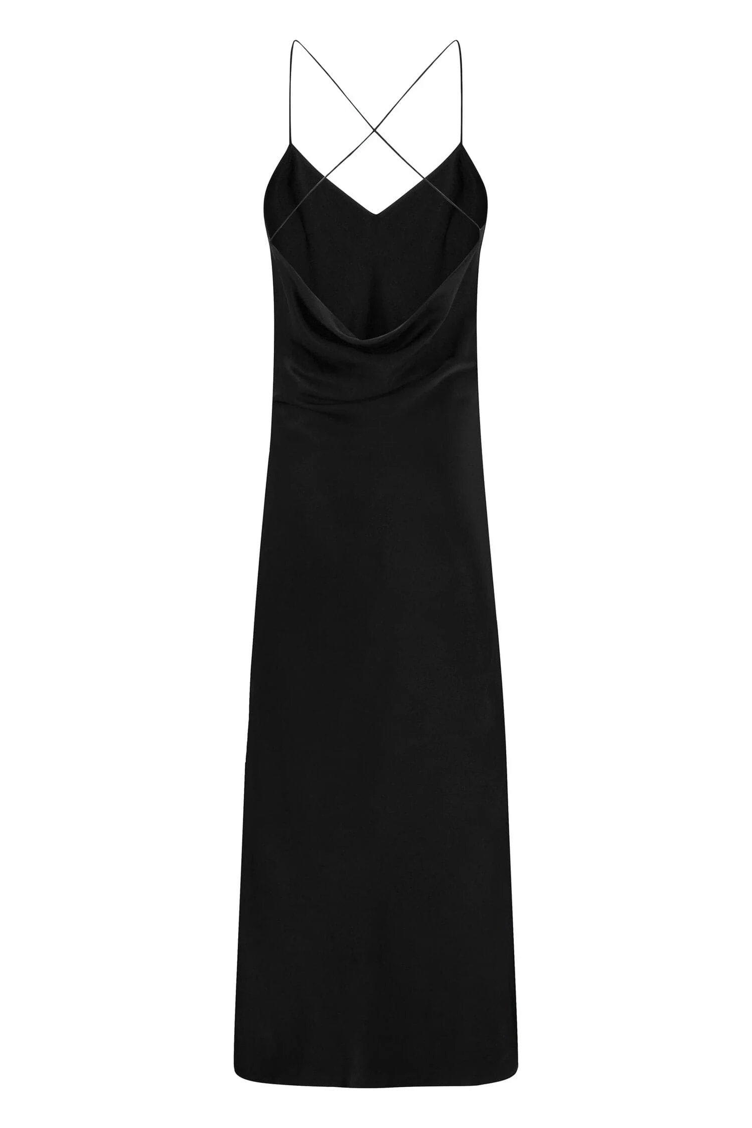 SILK MIDI SLIP DRESS - Image 3